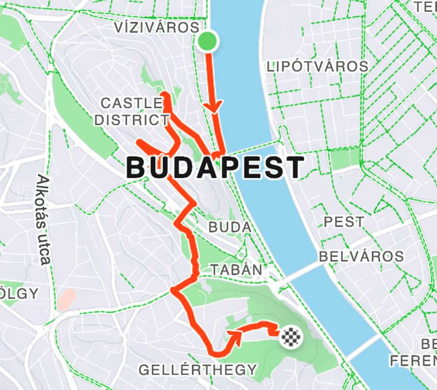 Citadella route map